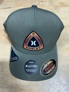 Hurley Olive Flexfit Baseball Cap with Logo Tab